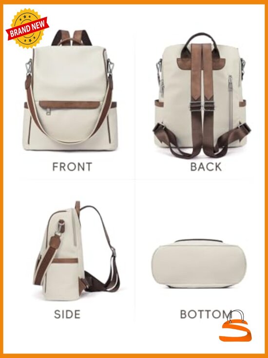 Women\'s Faux Leather Backpack Purse Anti-theft Travel Shoulder Bag main image 7